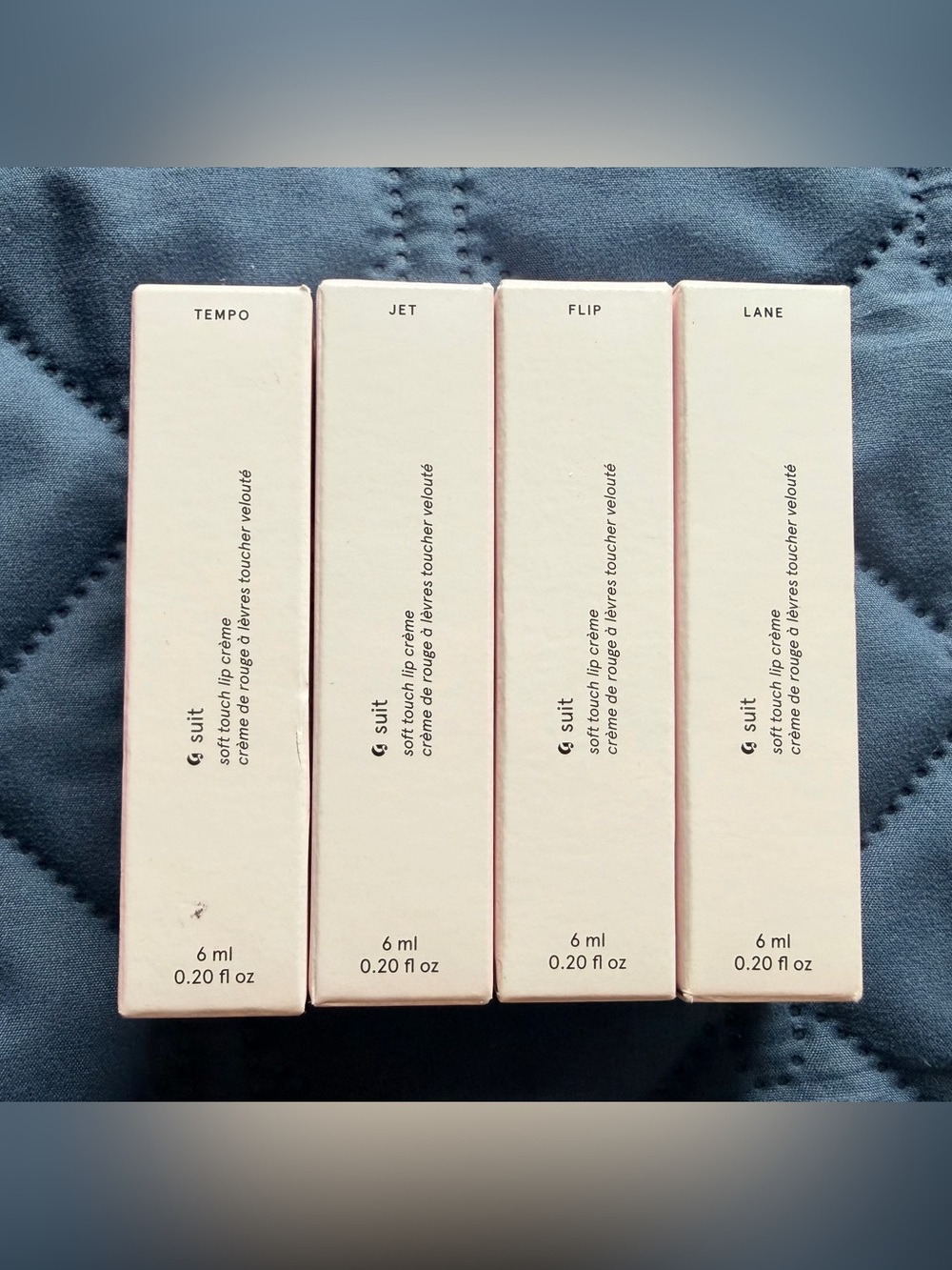 Glossier G Suit Lip Bundle - Tempo, Jet, Flip, Lane